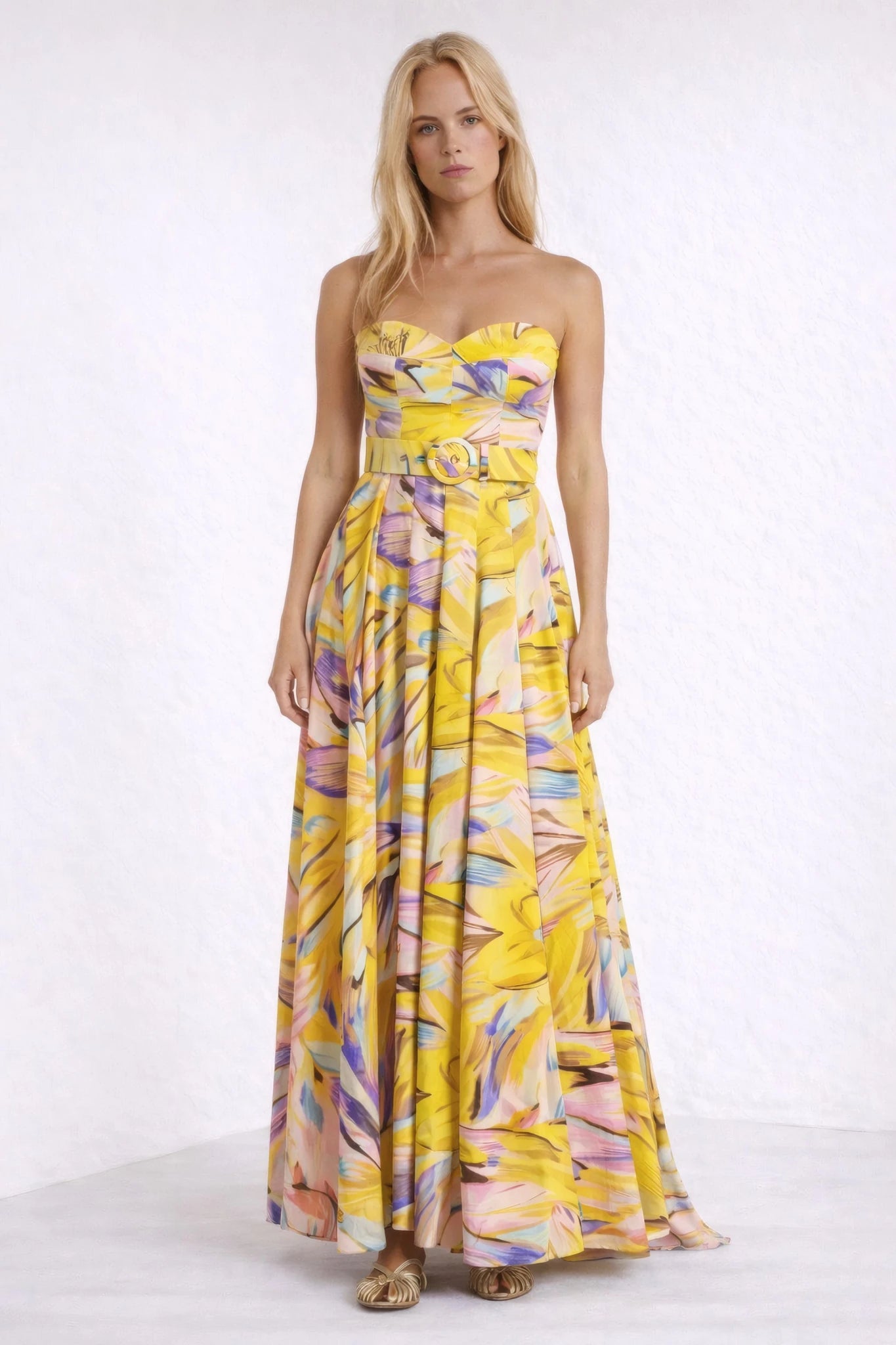 Belted Strapless Maxi Dress | Elora Venecci